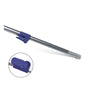 The Nölle Profi Brush telescopic mop handle aluminum (max. 150 cm, Ø 25/22 mm) from Nölle Profi Brush Bürsten- & Pinseltechnik e.K. features a blue plastic lock, which is extended and shown in close-up to highlight the Profi Brush detail.