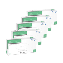 Guantes de examen de látex MaiMed-soft PF no estériles sin polvo 100 unidades/caja