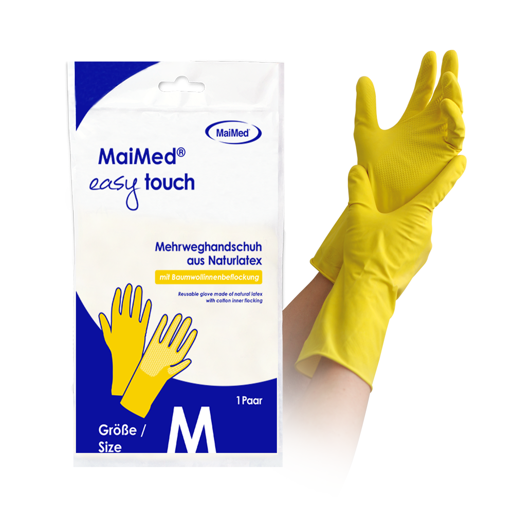 MaiMed household gloves easy touch, yellow