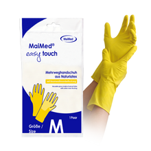 Guantes domésticos MaiMed easy touch, amarillos