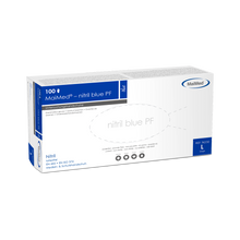 MaiMed-azul de nitrilo PF Blue, no estéril, en polvo. Guantes sin látex 100 piezas/caja