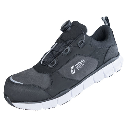 Calzado bajo de seguridad NITRAS SONIC STEP FIT, S3S FO HRO SC SR, gris / negro