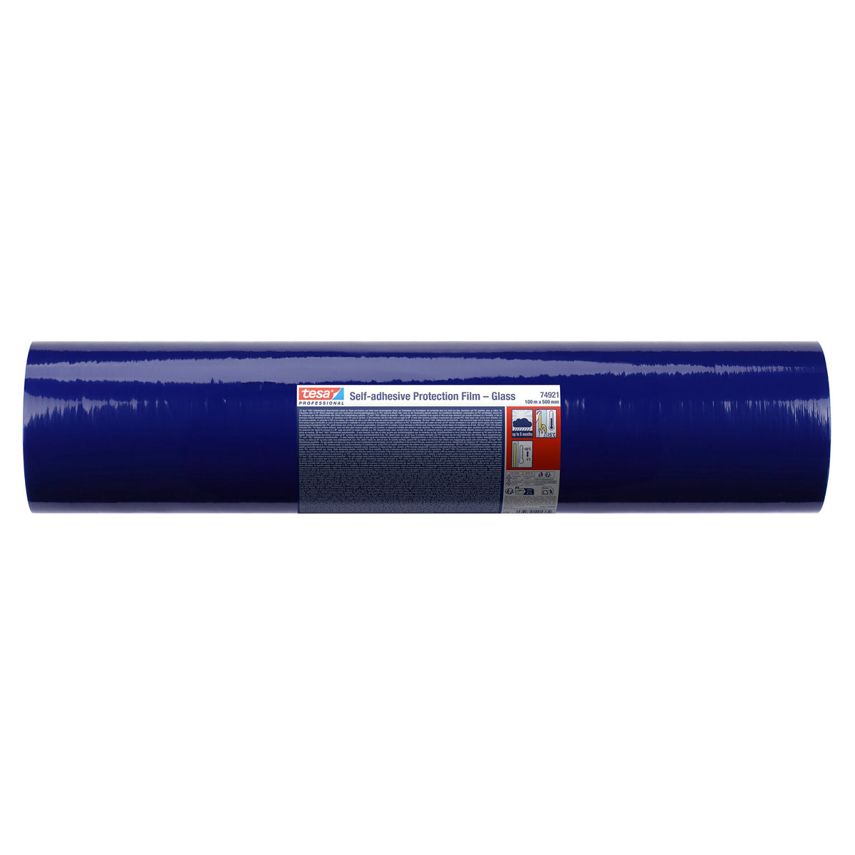 Lámina protectora autoadhesiva tesa Professional 74921 – Para cristal, azul, 100 m x 500 mm