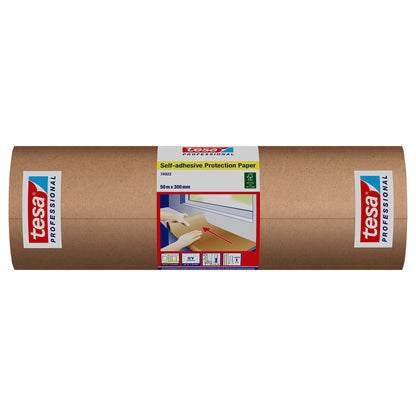 tesa Professional 74922 Self-Adhesive Protective Paper, Chamois, 50 m x 300 mm