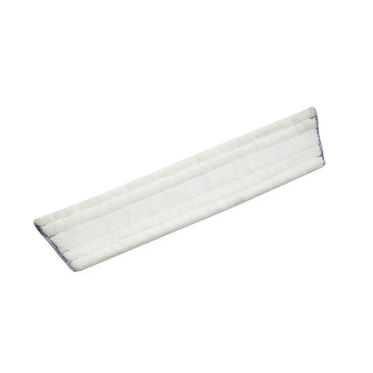 Der TASKI Quick Mop, ein Flachmopp der Diversey Deutschland GmbH & Co. OHG, besteht aus hochwertiger Mikrofaser mit Stepplinien und hellgrauen Kanten, rechteckig und weiß auf schlichtem Hintergrund dargestellt für effiziente Reinigung.