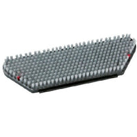 A close-up of the Diversey Nylon Scrub Brush (45x15 cm) for the swingo XP M—rectangular, gray, with densely packed bristles and red edges—a standard nylon scrub brush (1 piece), ideal for effective cleaning, against a white background.