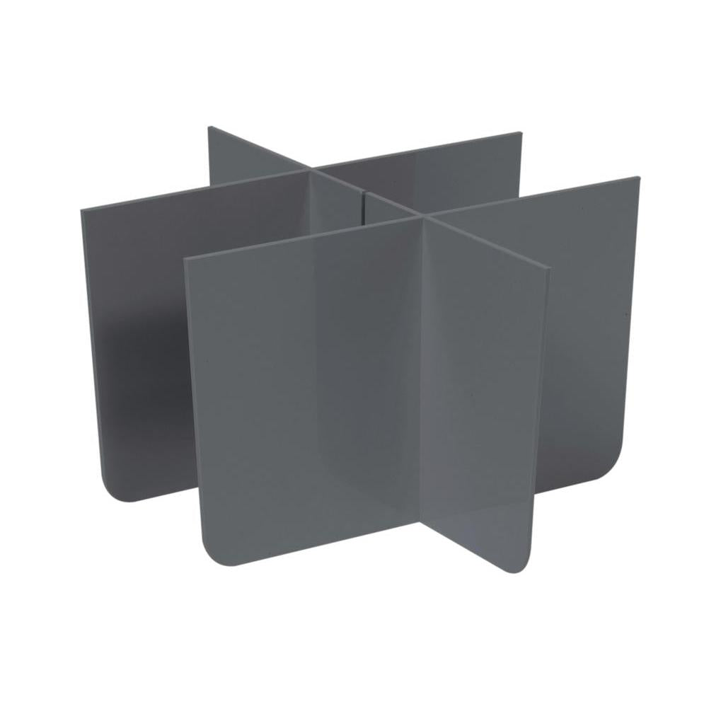 Der TASKI Schubladeneinsatz groß von Diversey Deutschland GmbH & Co. OHG ist ein grauer, sechsteiliger Schubladeneinsatz mit abgerundeten Ecken, ideal für die Büroorganisation und perfekt zum Ordnen von Schubladen 7517245. Packung: 1 Stück.