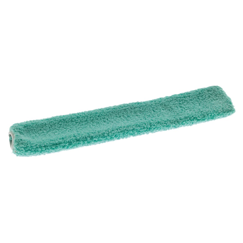 The green TASKI JM Ultra Interior Mop microfiber cover (40g) from Diversey Deutschland GmbH & Co. OHG features a soft, textured surface for effective interior cleaning, is designed for a flexible holder, and is pictured on a white background.