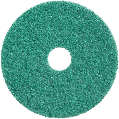 The Twister Pad from Diversey Deutschland GmbH & Co. OHG is a green, round cleaning pad with a central hole and rough texture, depicted from above on a white background – perfect for stone floor care.