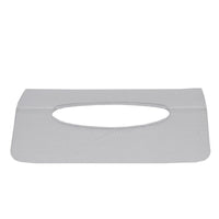 Un inserto de plástico blanco (240 x 110 mm) para el dispensador plegable de toallas de mano QBic 7520112 de Diversey Deutschland GmbH & Co. OHG, concebido como una solución higiénica, representado con un orificio central ovalado sobre fondo blanco.