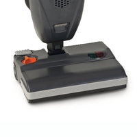 Close-up of the TASKI AERO UP Power Brush Head floor vacuum cleaner from Diversey Deutschland GmbH & Co. OHG, featuring highlighted control buttons and wheels on a white background—ideal for effective cleaning. Package: 1 piece.