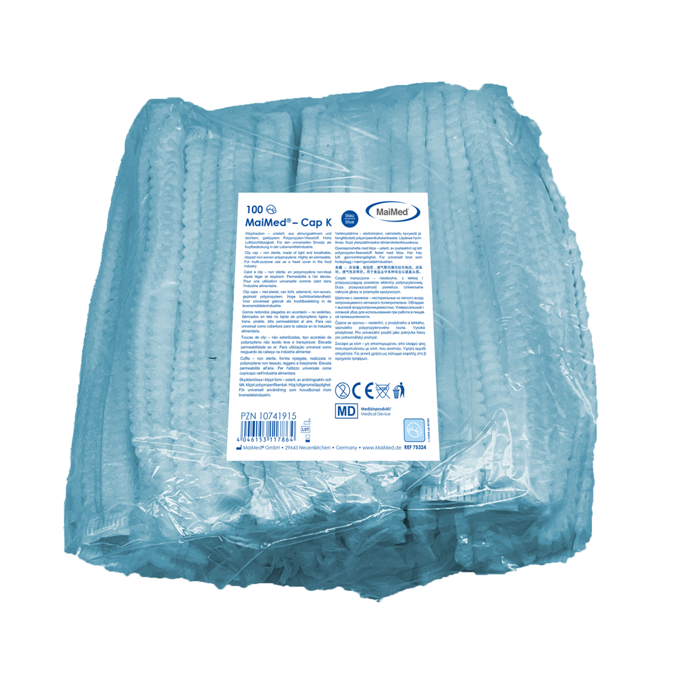 MaiMed-Cap K, clip cap made of PP, 100 pieces/bag