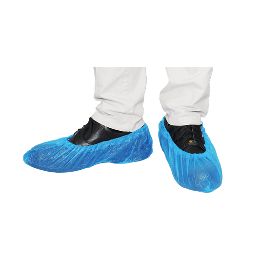 MaiMed-Cover CPE shoe covers Disposable shoe covers made of CPE, blue, 100 pieces/pack. | Pack (100 pieces)