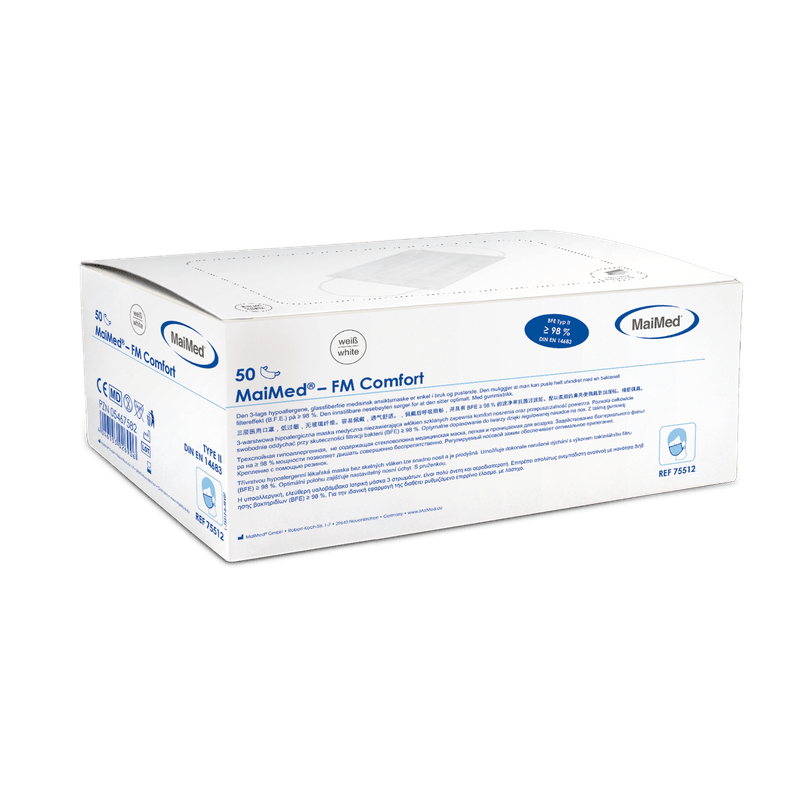Mascarilla quirúrgica MaiMed-FM Comfort, no estéril, 3 capas, 50 unidades/caja