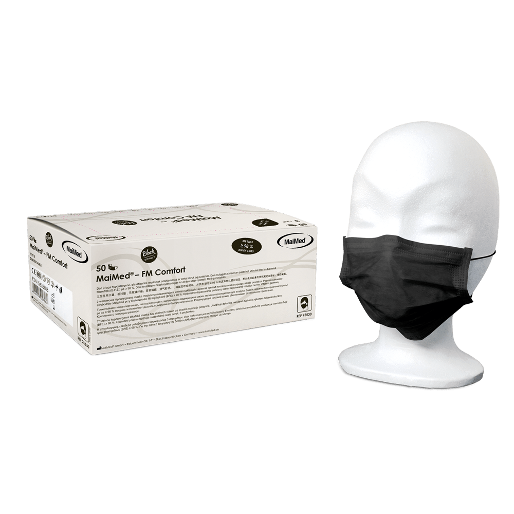 Mascarilla quirúrgica MaiMed-FM Comfort, no estéril, 3 capas, 50 unidades/caja