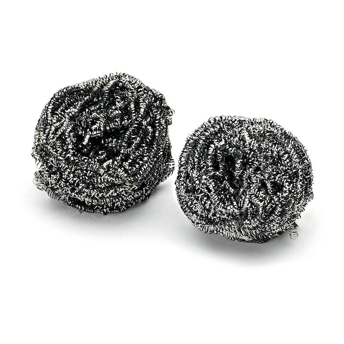 Abgebildet sind zwei Nölle Profi Brush Edelstahlspirale rostfrei (2er-Pack, 36 g) von Nölle Profi Brush Bürsten- & Pinseltechnik e.K. auf weißem Grund mit fest gewickelten Silberspiralen für die anspruchsvolle Küchenreinigung.