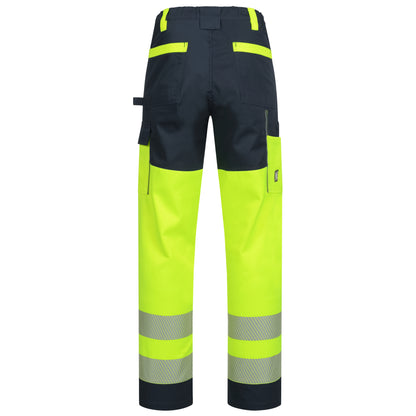 NITRAS MOTION TEX VIZ, long high-visibility work trousers