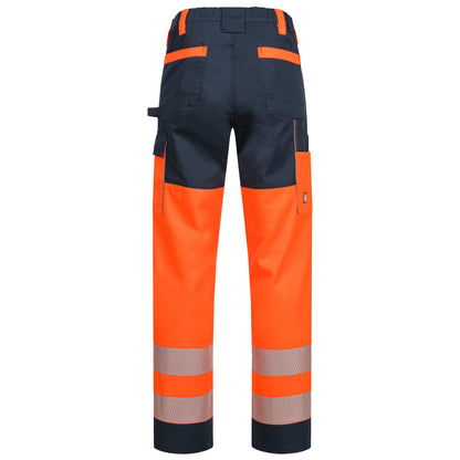 NITRAS MOTION TEX VIZ, long high-visibility work trousers