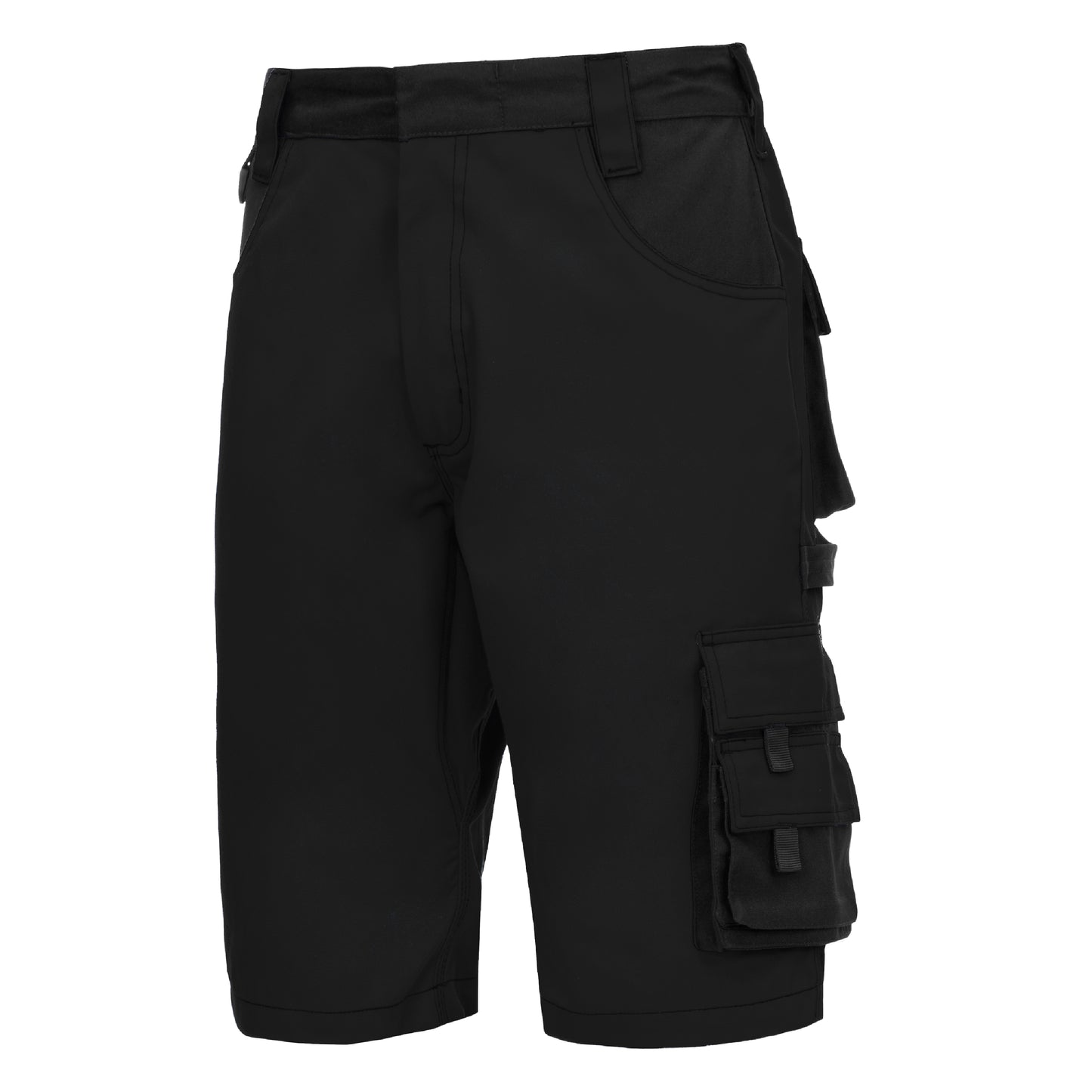 NITRAS MOTION TEX PLUS, work trousers, short, black