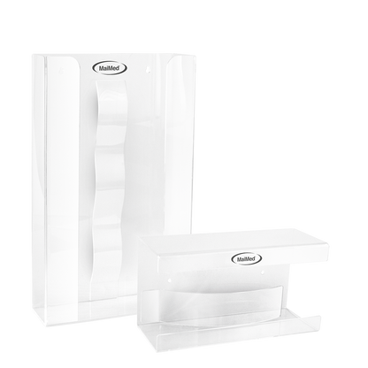 MaiMed wall holder for glove boxes with spring made of acrylic - dimensions: 246x106x135mm - pack of 1 | Pack (1 piece)