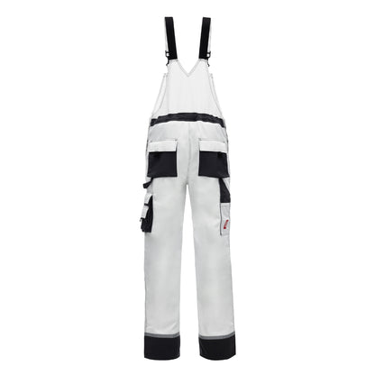 NITRAS MOTION TEX PLUS, dungarees, white / gray