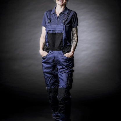NITRAS MOTION TEX PLUS, dungarees, navy blue / black