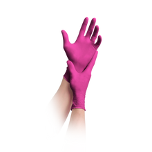 Guantes MaiMed-solution100 sin látex, magenta, no esterilizados, sin polvo