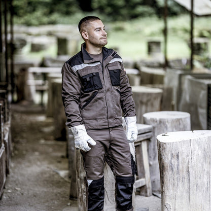 NITRAS MOTION TEX PLUS, work jacket, brown / black