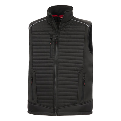 NITRAS MOTION TEX PLUS, quilted softshell vest, black