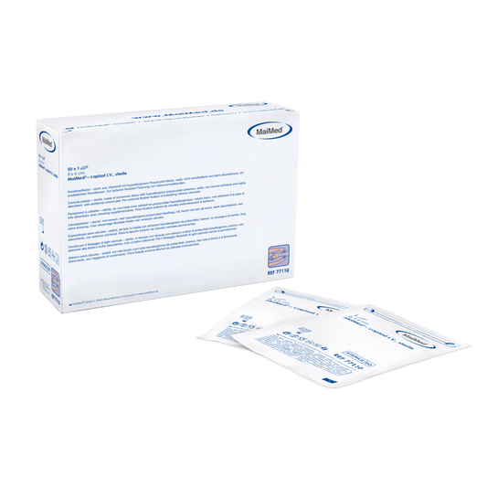 MaiMed-caplast I.V. sterile 8x6cm cannula plaster with wound pad 50x1pc/box | Box (50 pieces)