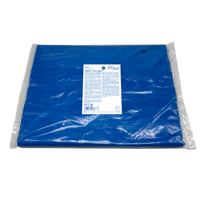 MaiMed-Apron Light PE, forkle laget av PE 75x120cm blå, 100 stk/pakning, blokkert, glatt overflate | Pakke (100 stk)