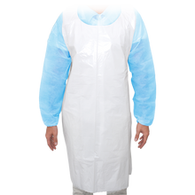 MaiMed-Apron Light PE, apron made of PE 75x120cm white, 100 pieces/pack, blocked, smooth surface | Pack (100 pieces)