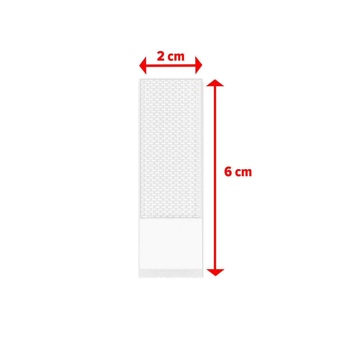 tesa Powerstrips Click Velcro Adhesive Pads, White, 1 Roll – Dimensions