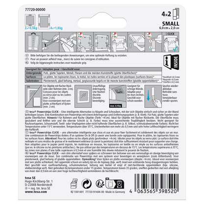 tesa Powerstrips Click Velcro Adhesive Pads, White, 1 Roll