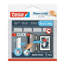 tesa Powerstrips Click Velcro Adhesive Pads, white, 1 roll, Item No. 77720-00020-00