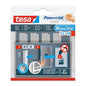 tesa Powerstrips Click Velcro Adhesive Pads, White, 8-Pack