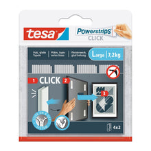 tesa Powerstrips Click Velcro Adhesive Pads, White, 4 Pairs