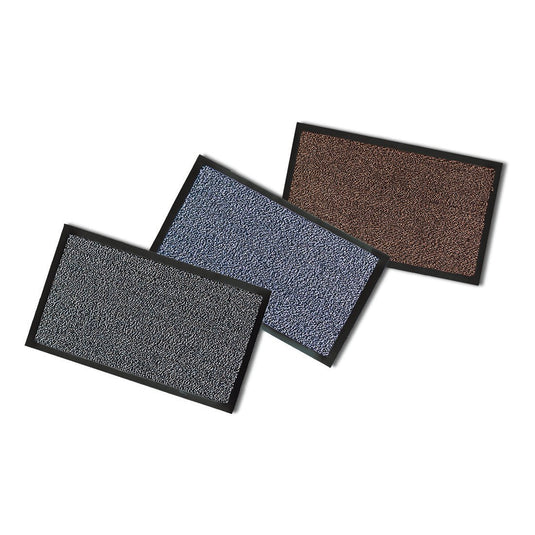 La alfombrilla para recoger la suciedad Nölle Profi Brush (60 x 40 cm, surtido de 3 colores, 1 unidad), de Nölle Profi Brush Bürsten- & Pinseltechnik e.K., presenta una superficie texturizada y un borde negro, lo que la hace ideal para cualquier zona de entrada.