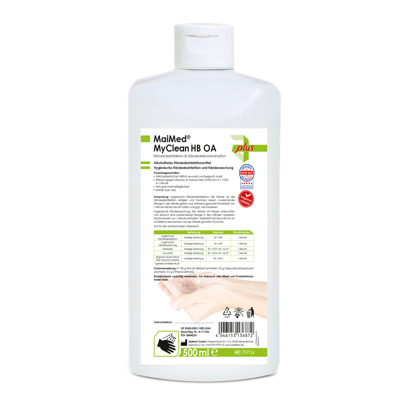 MaiMed MyClean HB OA hand disinfection biocidal, without alcohol, 500 ml/bottle, 1 piece | Bottle (500ml)