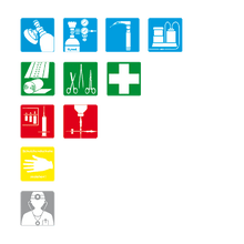 Serie de pictogramas 1: Medicina de urgencias - K 33 x 33 mm