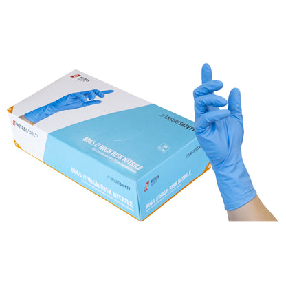 NITRAS HIGH RISK NITRILE, nitrile disposable gloves, blue