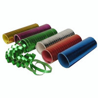 En la imagen aparecen seis PAPSTAR Serpentinas de fiesta de lámina metalizada (4 m, surtido de colores) de la PAPSTAR GmbH, en la que la serpentina verde está parcialmente desenrollada y enrollada. Las demás permanecen enrolladas, lo que resulta perfecto para decoraciones festivas metalizadas.