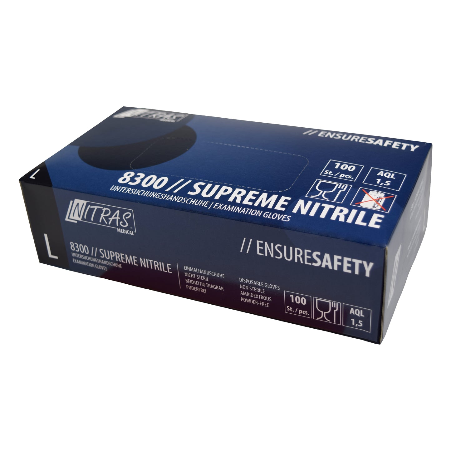 NITRAS SUPREME NITRILE, nitrile disposable gloves, blue
