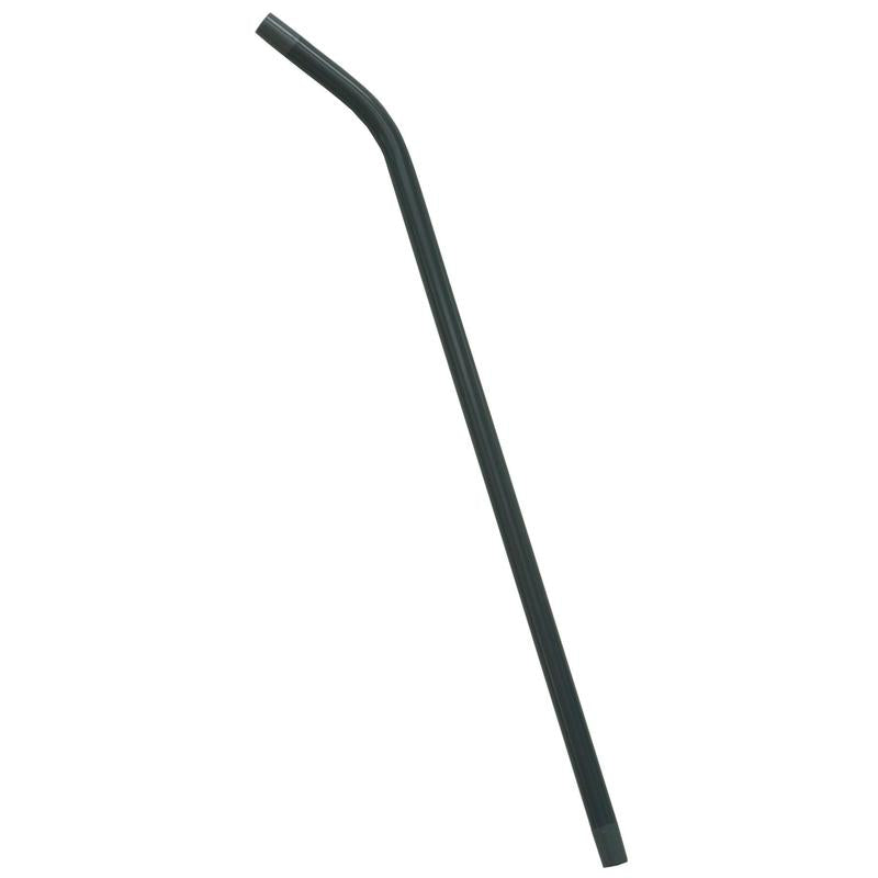 Sugepinnen 1 x bøyd fra Diversey Deutschland GmbH & Co. OHG er en svart, gjenbrukbar sugepinn med en lett bøy på den øvre enden - presis suging og enkel rengjøring mot hvit bakgrunn.