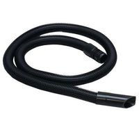 La manguera de aspiración Diversey de 2,2 m, completa para TASKI dorsalino/bora, con tubo flexible negro estriado y boquilla estrecha, está cuidadosamente enrollada sobre un fondo blanco. Paquete: 1 unidad.