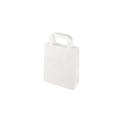 The PAPSTAR 50 carrier bags, paper with handle of PAPSTAR GmbH are sturdy, eco-friendly white paper bags with handles - perfect for sustainable shopping.