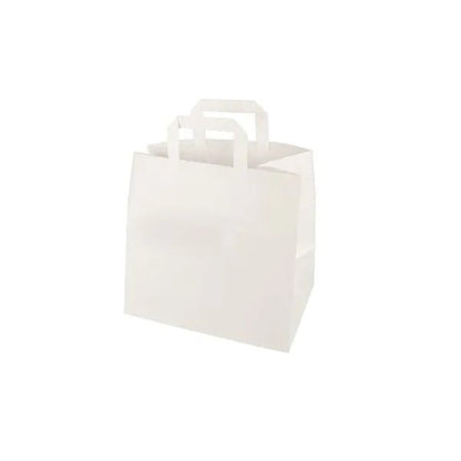 The PAPSTAR 50 carrier bags of PAPSTAR GmbH are simple white paper bags with flat handles - an eco-friendly choice for daily use.