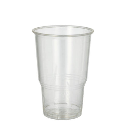 The PAPSTAR cold drink cup PLA "pure", crystal clear with foam rim (25 pieces) from PAPSTAR GmbH is on a white background and presents itself as an environmentally friendly disposable cup for sustainable decisions.