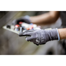 NITRAS assembly gloves, gray / black