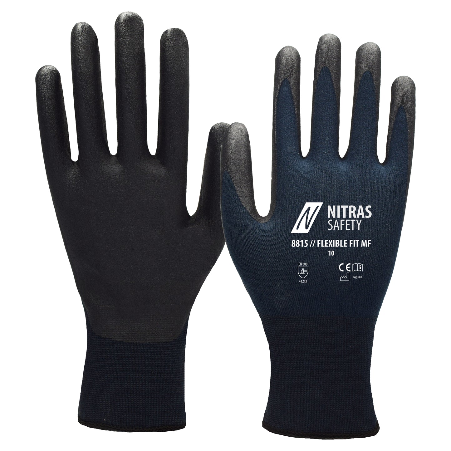 NITRAS FLEXIBLE FIT MF, assembly gloves, dark blue / black